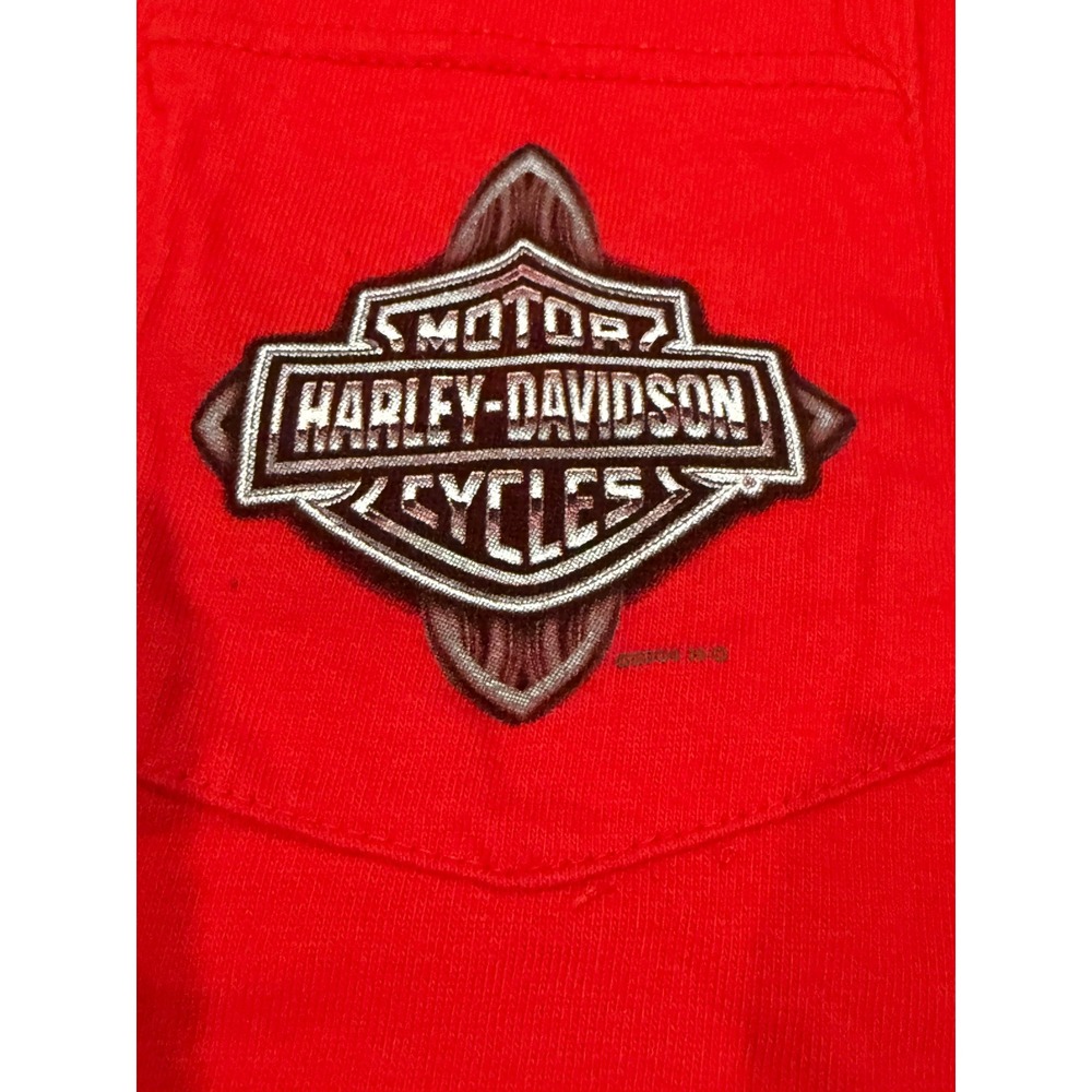 Harley Davidson Cycles Bloomington Indiana Red T Shirt Men's 2X Cotton